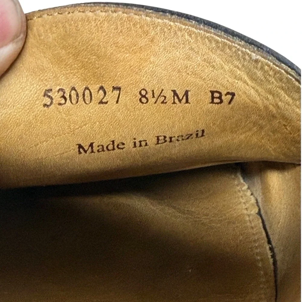 Martin Dingman Mens‎ Loafers Black Leather Penny Driving Shoes Size 8.5M